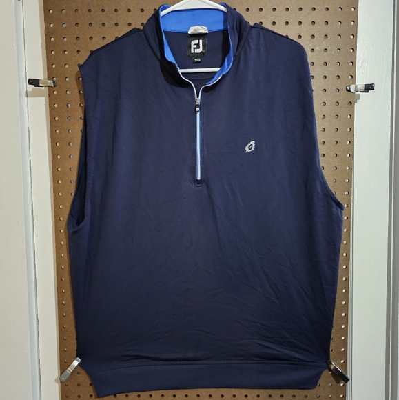 FootJoy FJ 1/4 Zip Pullover GolfVest Sleeveless Blue - Picture 1 of 7